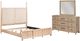 Liberty Furniture Proximity Place 3-Piece Barley/Barley Buff Queen Upholstered Poster Bedroom Set-0