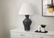 Monarch Specialties Inc. Black Resin Table Lamp with Ivory Shade-2