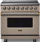 Viking® 5 Series 36" Nantucket Pro Style Induction Range with Brushed Brass Trim-0