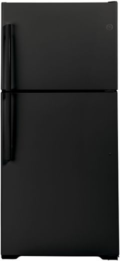 GE® 33 in. 21.9 Cu. Ft. Black Top Freezer Refrigerator