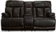 Flexsteel® Clive Brown Power Reclining Loveseat with Console and Power Headrests and Lumbar-1