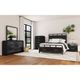 Elements International Ridgemont Black 3pc Queen Storage Bedroom-0