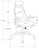 Chaise de bureau en tissu noir Monarch Specialties®-2