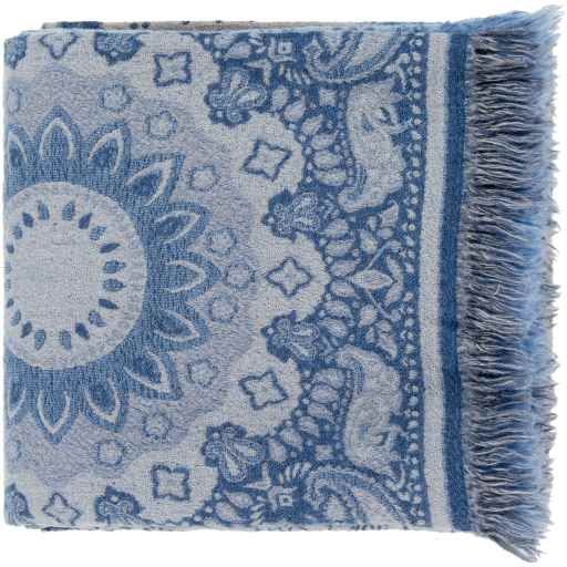 Surya Indira Denim 50"x70" Throw Blanket-0