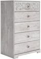 Signature Design by Ashley® Paxberry Whitewash 5-Drawers Chest of Drawers-0