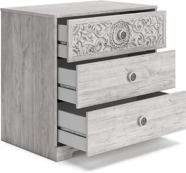 Signature Design by Ashley® Paxberry Whitewash 3-Drawers Chest of Drawers-4