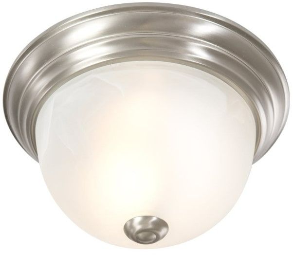 YHD Satin Nickel 1-Light Flush Mount Lighting-2