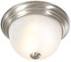 YHD Satin Nickel 1-Light Flush Mount Lighting-2