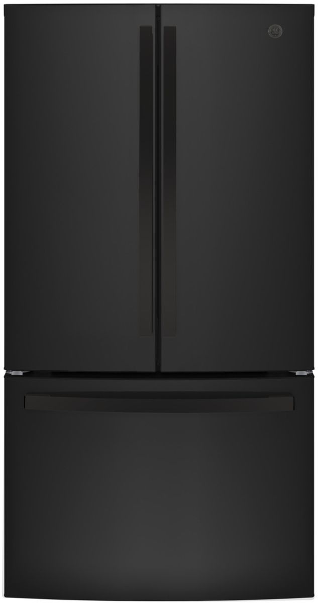 GE® 36" 27.0 Cu. Ft. Black French Door Refrigerator-0