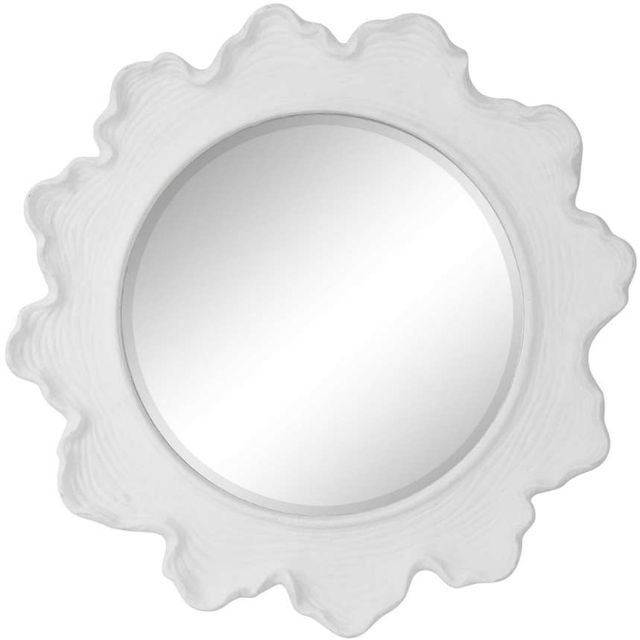 Uttermost® Sea Coral White Round Mirror-3
