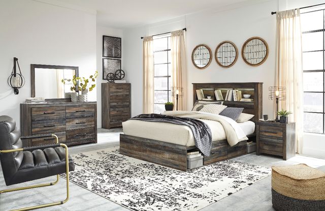 Signature Design by Ashley® Drystan 2-Piece Multi Queen Storage Panel Bed Set-3