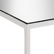 Currey & Company Sisalana Mirror Top Accent Table with Yeso Blanco Base-2