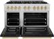 ZLINE Select Autograph Edition 48" Stainless Steel Pro Style Dual Fuel Range with Black Matte Doors and Polished Gold Accents-1