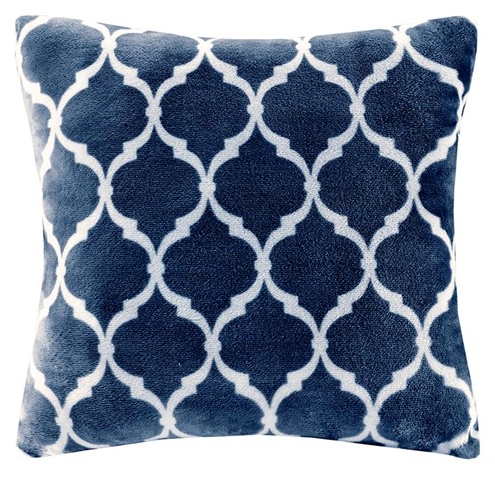 Olliix by Madison Park Ogee Navy Square Pillow-0
