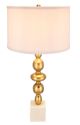 A & B Home Gold/White Round Four Tiered Body Table Lamp-1