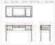 Legends Home Nantucket Blue Denim/Whiskey Writing Desk-2