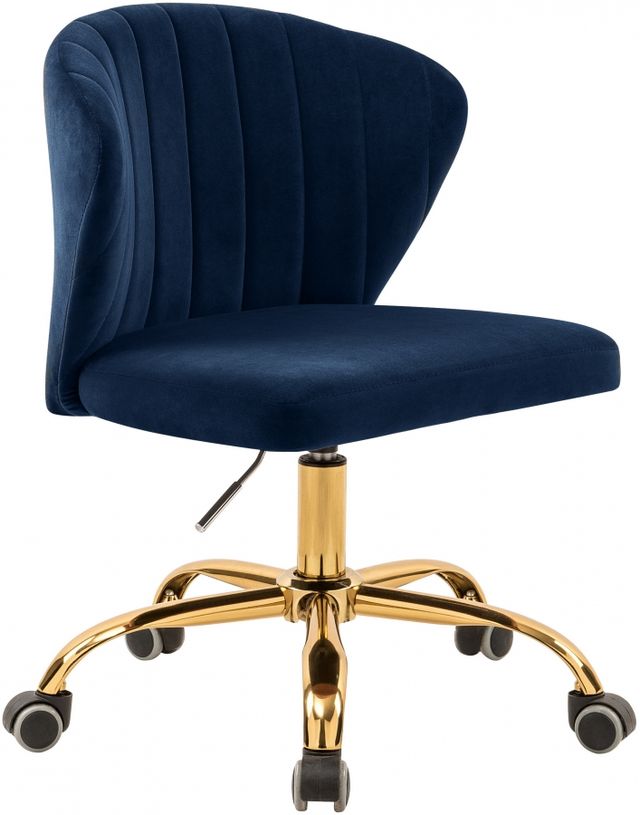Meridian Furniture Finley Navy Velvet Office Chair-0