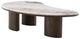 ACME Furniture Hanale Natural Marble Top Coffee Table with Brown Legs-0