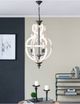 A & B Home White Distressed 4-Light Chandelier-5