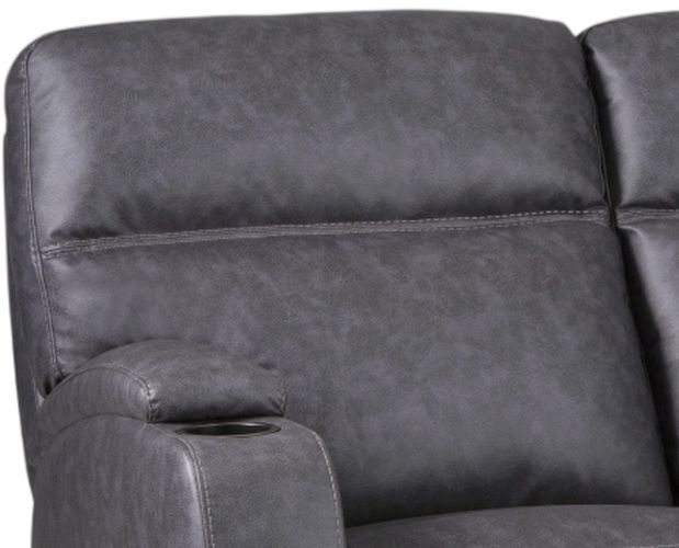HomeStretch Jaguar Graphite Power Reclining Loveseat-1