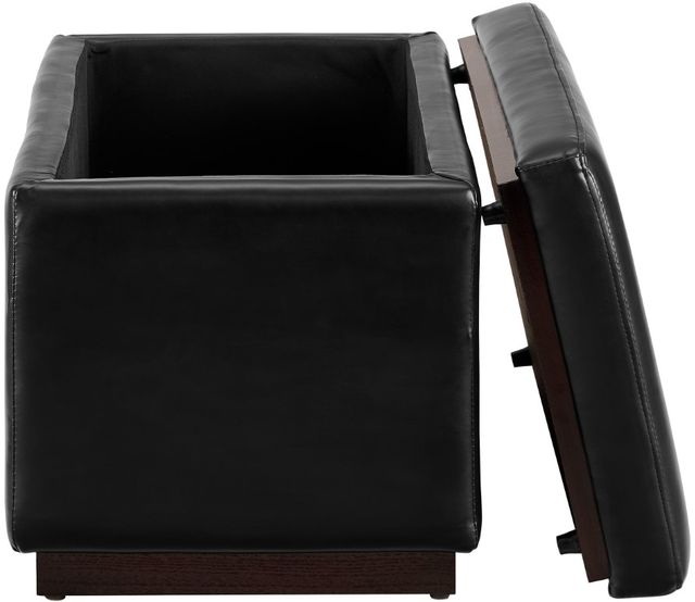 Linon Sunny Black Rectangle Ottoman-3
