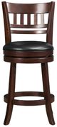 Homelegance® Edmond Black/Dark Cherry Swivel Counter Height Chair-2
