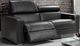 Via Furniture 7700 Black Reclining Condo Sofa with Adjustable Headrest-0