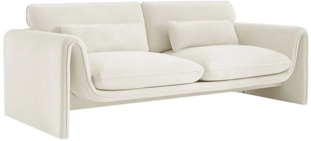 Meridian Furniture Sloan Cream Velvet Sofa-0