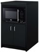 Summit® Black 2-Door Microwave Cabinet-3