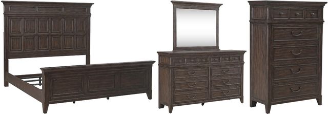 Liberty Furniture Paradise Valley 4-Piece Saddle Brown King Panel Bedroom Set-0
