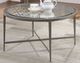 Furniture of America® Freja Glass Top Coffee Table with Silver Base -0