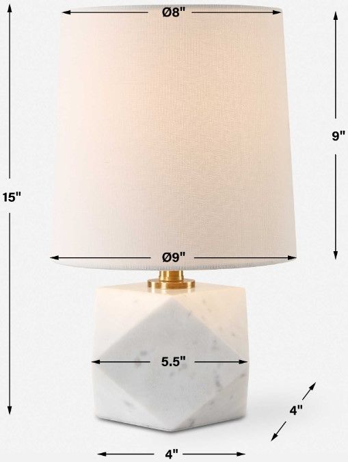 Uttermost® A Cut Above Antique Brass Table Lamp-2