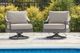 Signature Design by Ashley® Ocean Beach Gray Aluminum/Fabric Outdoor Swivel Lounge Chair-1