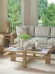 Tommy Bahama® Outdoor Los Altos Valley View Aged Patina Square Cocktail Table with Glass Top-2