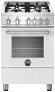 Bertazzoni Master Series 24" Matte White Pro Style Gas Range-0