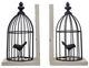 A & B Home Black Birdcage Bookends-1