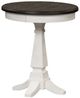 Liberty Furniture Allyson Park Charcoal/Wirebrushed White Chairside Table-2