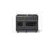 Viking® 5 Series 48" Cast Black Pro Style Gas (LP) Range with Brushed Brass Trim-3