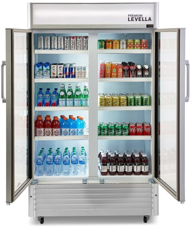 Premium Levella® 29 Cu. Ft. Silver Freestanding Beverage Center
