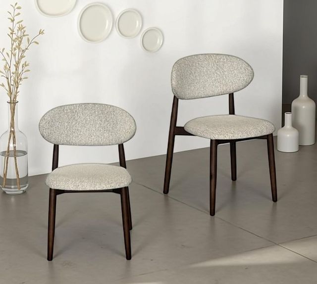 Nest Home Collections Erica Carob/Paloma Gray Dining Chair-1
