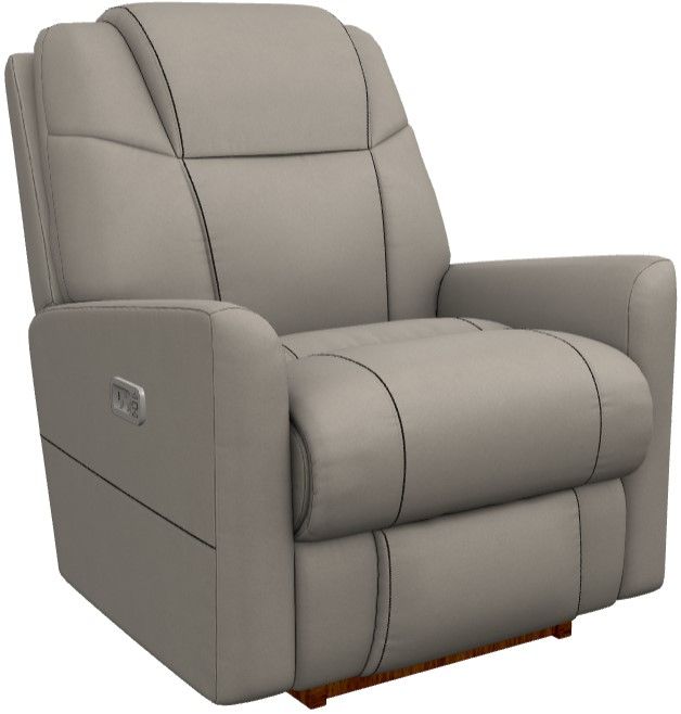 La-Z-Boy® Sparrow Dove Gray Power Rocking Recliner with Headrest and Lumbar-0