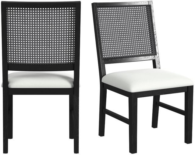 Elements International Bahama Breeze Black/White Dining Side Chair-3