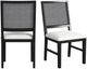 Elements International Bahama Breeze Black/White Dining Side Chair-3