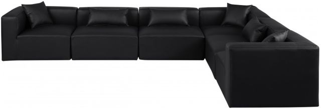 Meridian Furniture Cube 6-Piece Black Modular Sectional-1