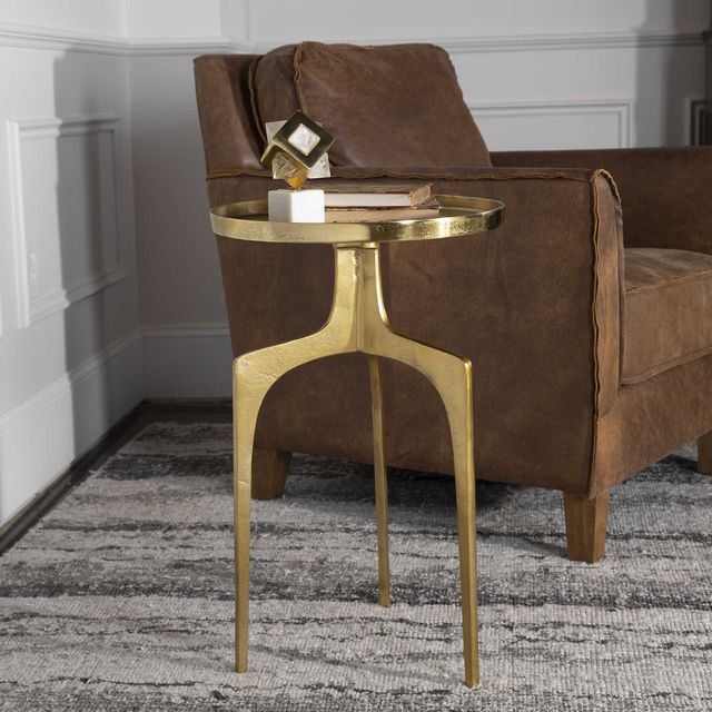 Uttermost® Kenna Soft Gold Accent Table-1