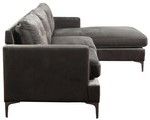 Mazin Furniture Hamilton Charcoal Gray 2-Piece Right-Arm Facing Sofa Sectional and Chaise-2