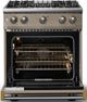 Viking® 5 Series 30" Nantucket Pro Style Gas (NG) Range with Brushed Brass Trim-1