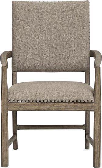 Magnussen Home® Claremont Smokey Taupe Dining Arm Chair with Upholstered Seat and Back-1