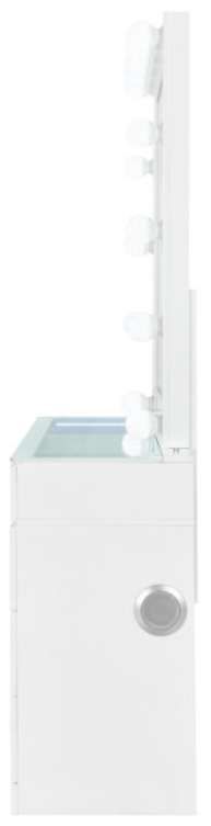 Global Furniture USA Ella 3-Piece White Vanity Set with Speaker-1