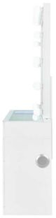 Global Furniture USA Ella 3-Piece White Vanity Set with Speaker-1